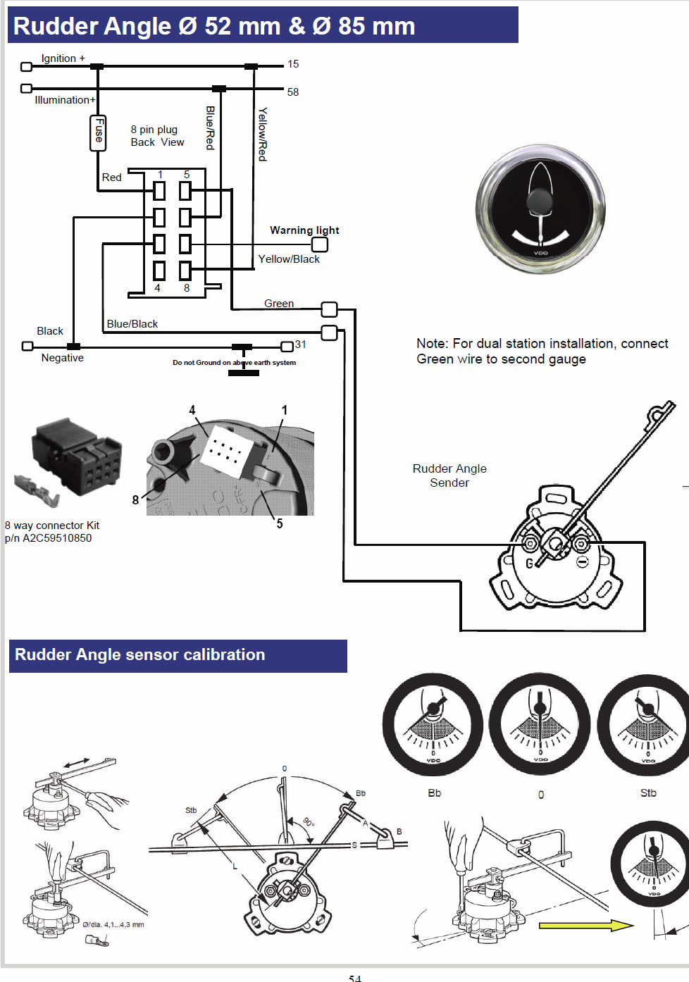 Vdo Rudder Indicator Wiring Diagram